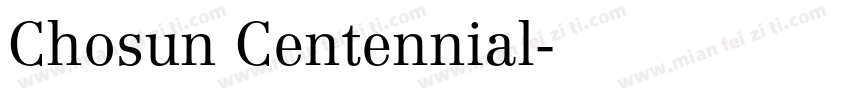 Chosun Centennial字体转换